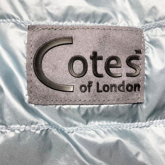 COTES OF LONDON The St. Ives Down Vest in Silvery Aqua - Picture 7 of 10